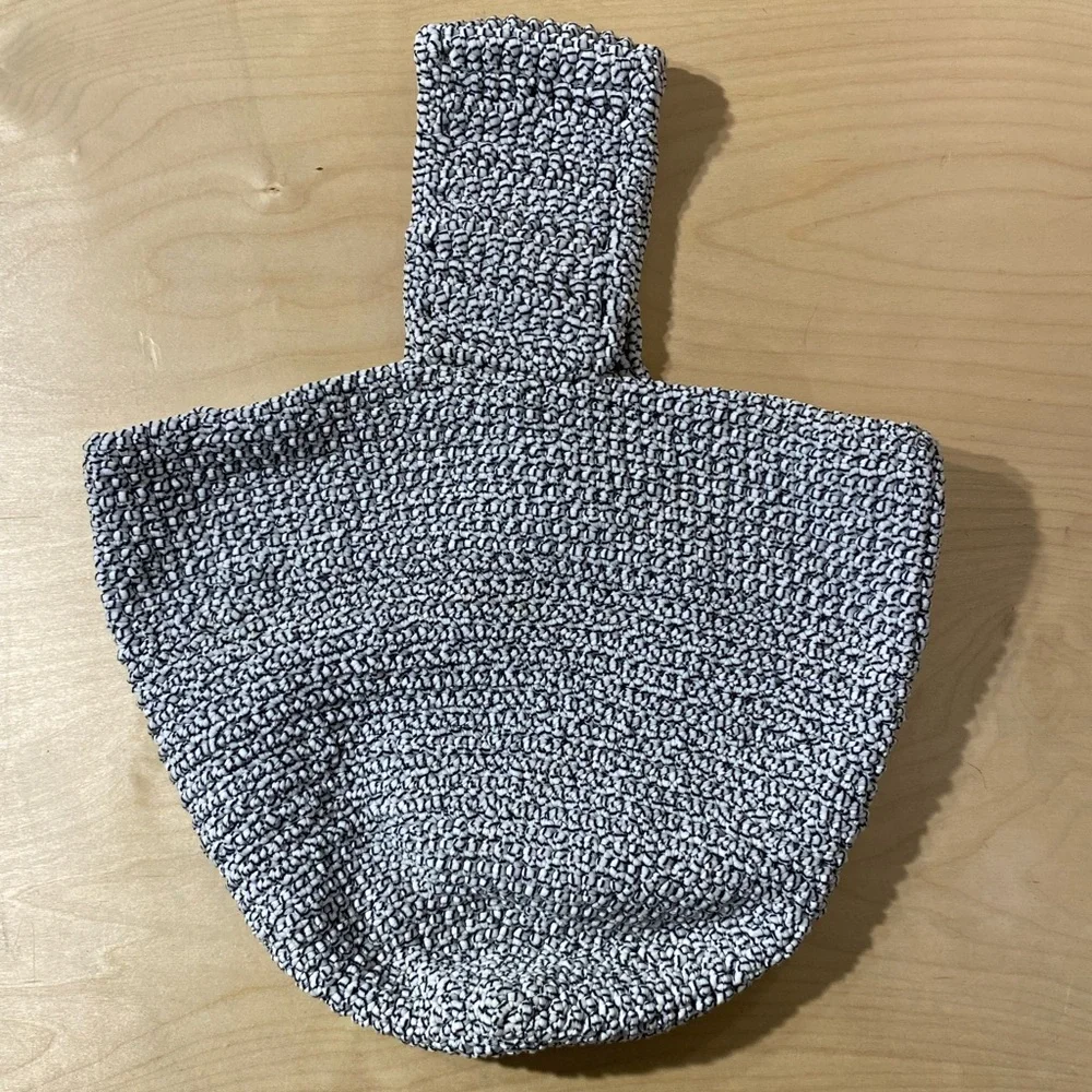 Gray Textured Women Crochet Bag (FC)